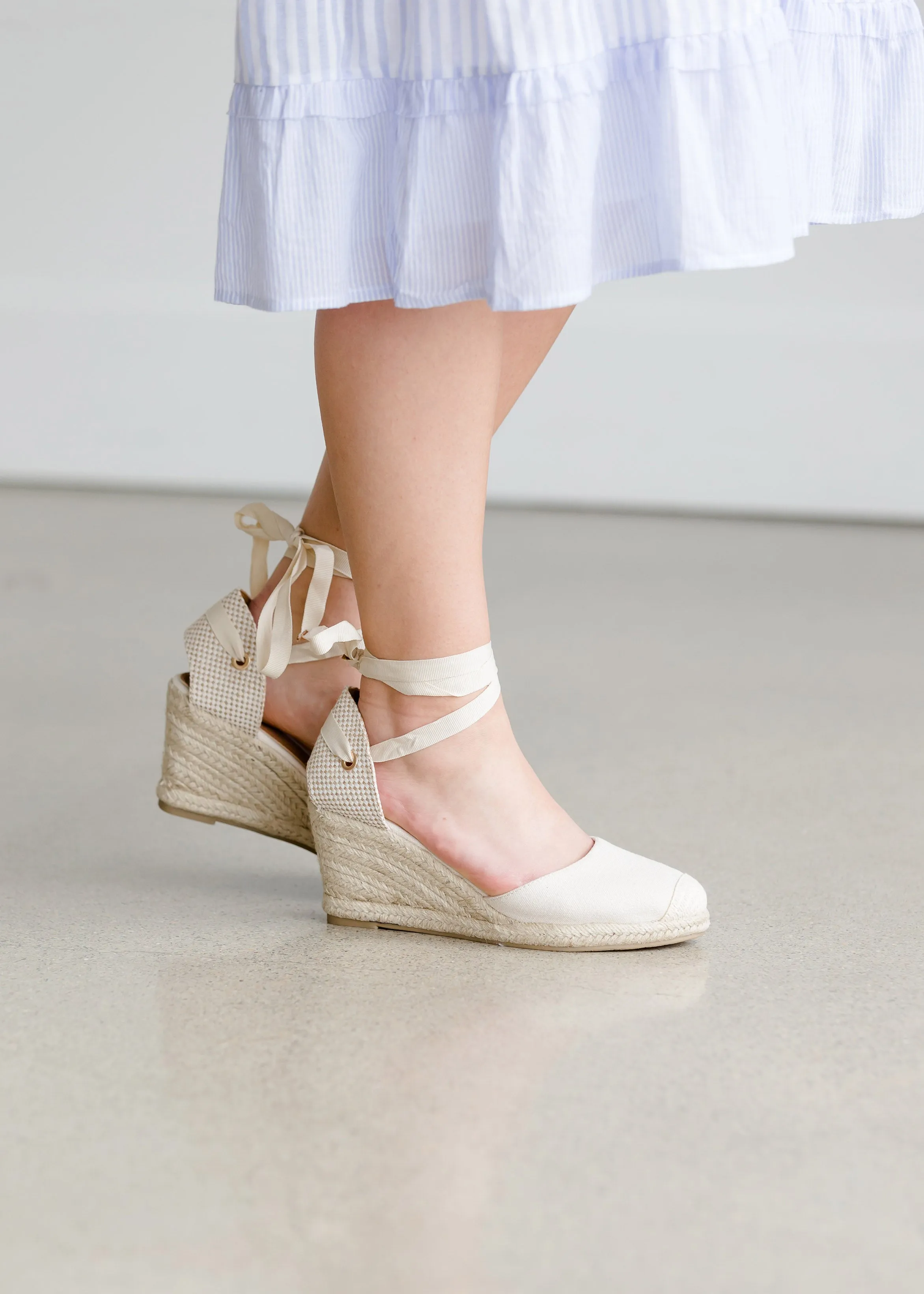 Espadrille Lace Up Wedge - FINAL SALE