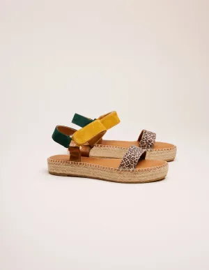 Espadrilles Flore - Suède sapin moutarde marron