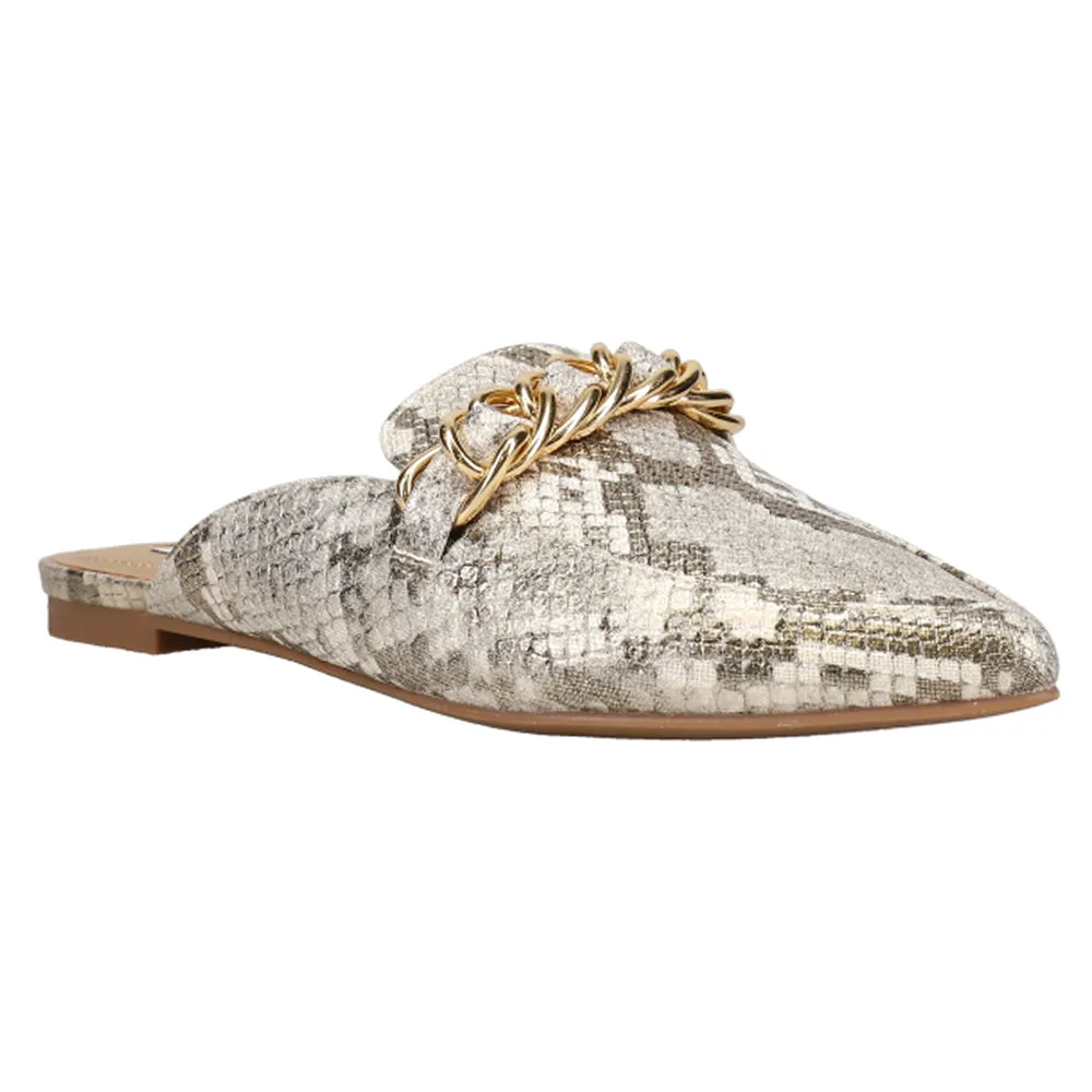 Faine Snake Slip On Mule