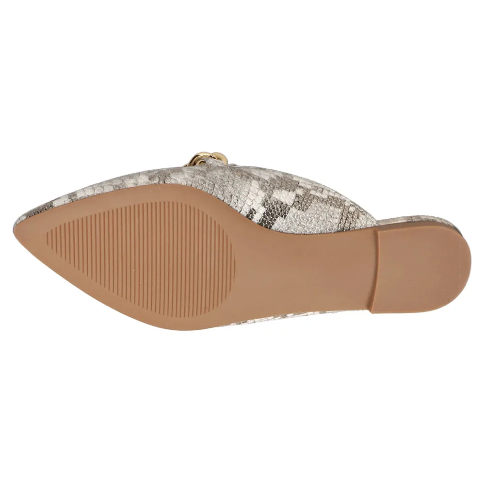 Faine Snake Slip On Mule