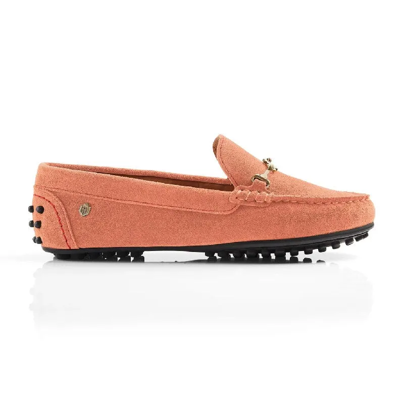 Fairfax & Favor Trinity Ladies Suede Driving Shoe - Melon