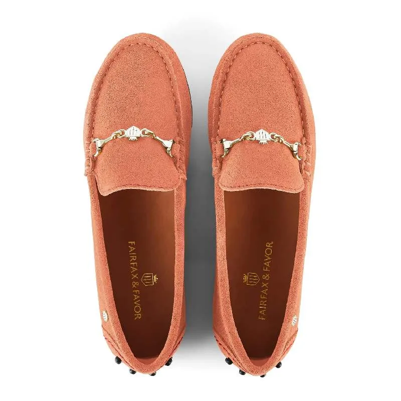 Fairfax & Favor Trinity Ladies Suede Driving Shoe - Melon