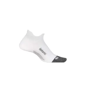 Feetures Elite Light Cushion No-Show Tab White Socks