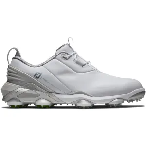 FootJoy Tour Alpha Spiked Waterproof Shoes - White/Grey/Lime