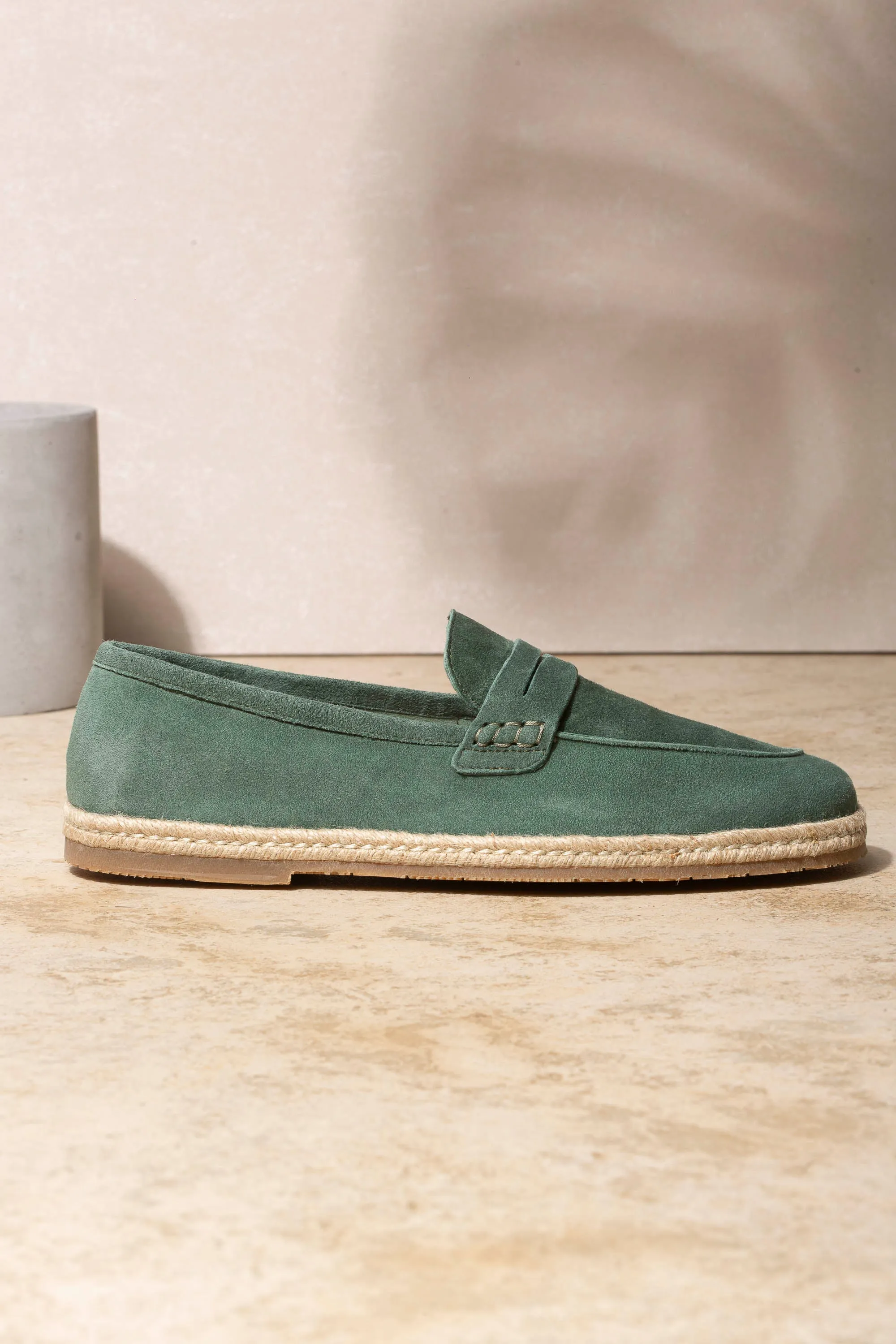 Green suede espadrilles - Made In Italy