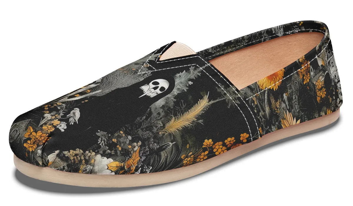 Grim’s Harvest Espadrilles - Lightweight Canvas Slip-Ons with Elastic V for Easy Comfort