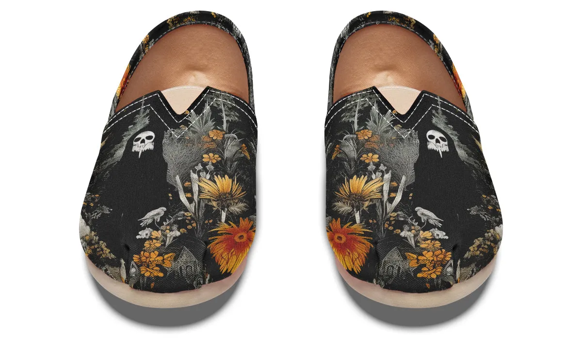 Grim’s Harvest Espadrilles - Lightweight Canvas Slip-Ons with Elastic V for Easy Comfort