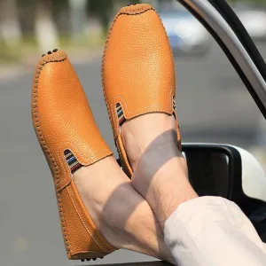 Handmade Men Shoes  Leather Men Flats Comfort Driving Shoes