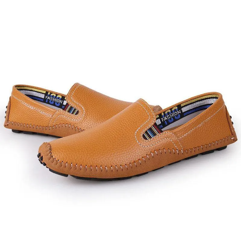 Handmade Men Shoes  Leather Men Flats Comfort Driving Shoes