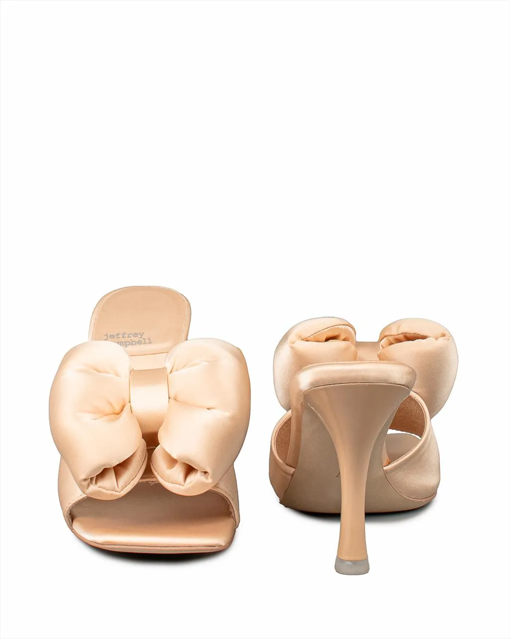 Jeffrey Campbell Deedee Hi Big Bow Mule Heels in Beige