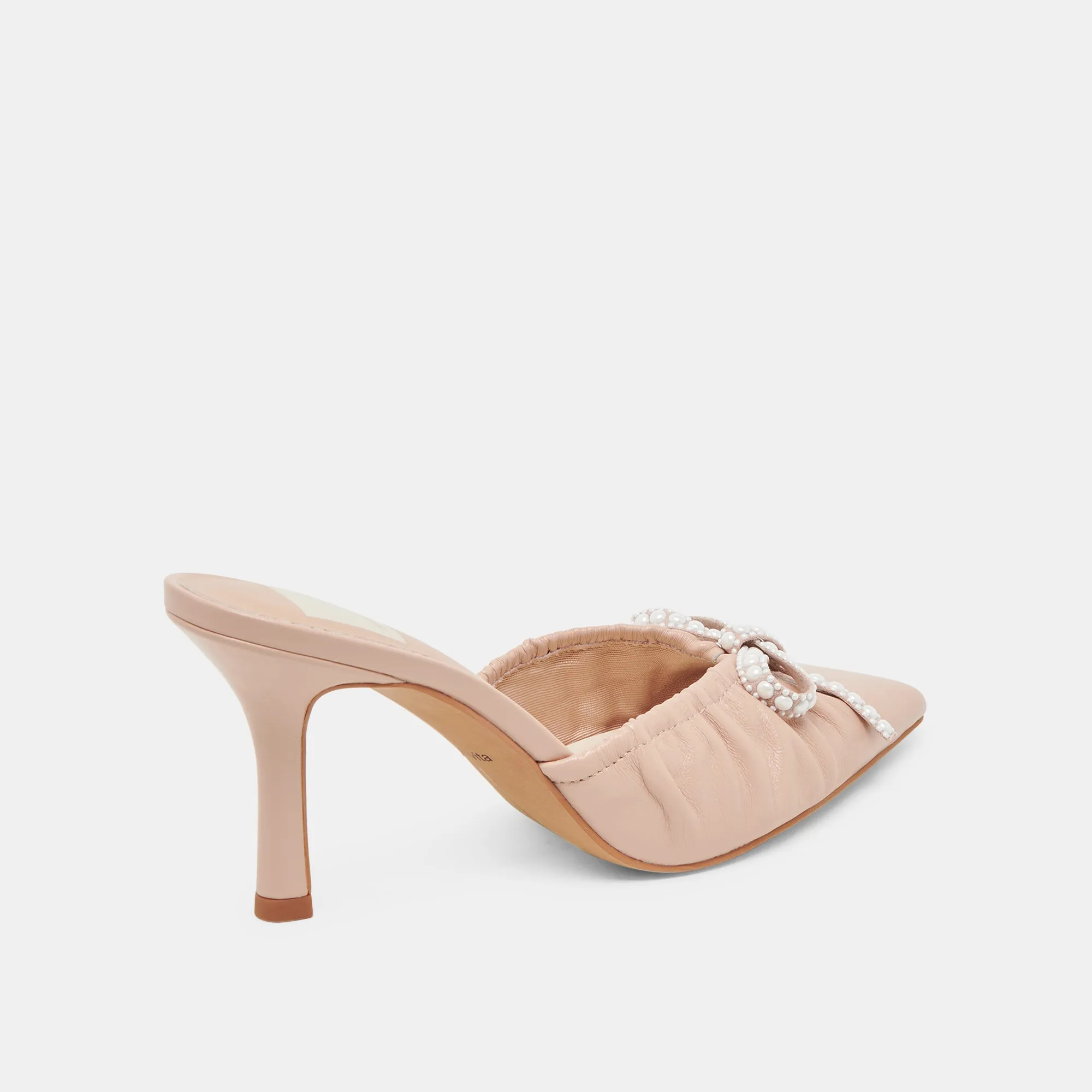 KAIRI PEARL HEELS BLUSH CRINKLE PATENT