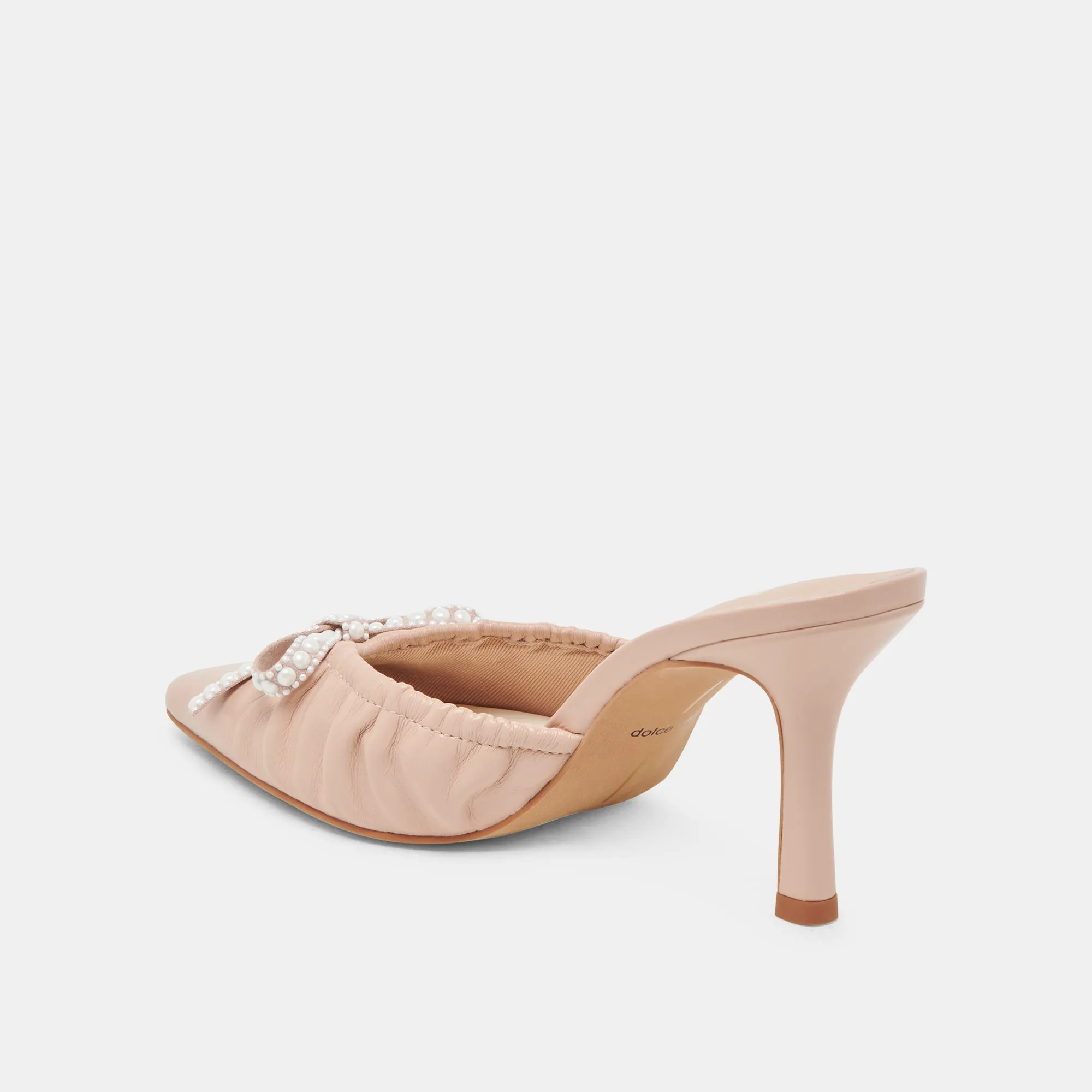 KAIRI PEARL HEELS BLUSH CRINKLE PATENT