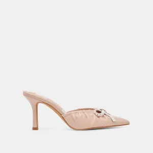 KAIRI PEARL HEELS BLUSH CRINKLE PATENT