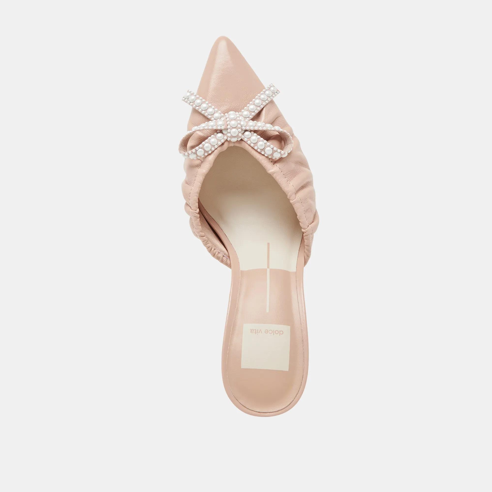 KAIRI PEARL HEELS BLUSH CRINKLE PATENT