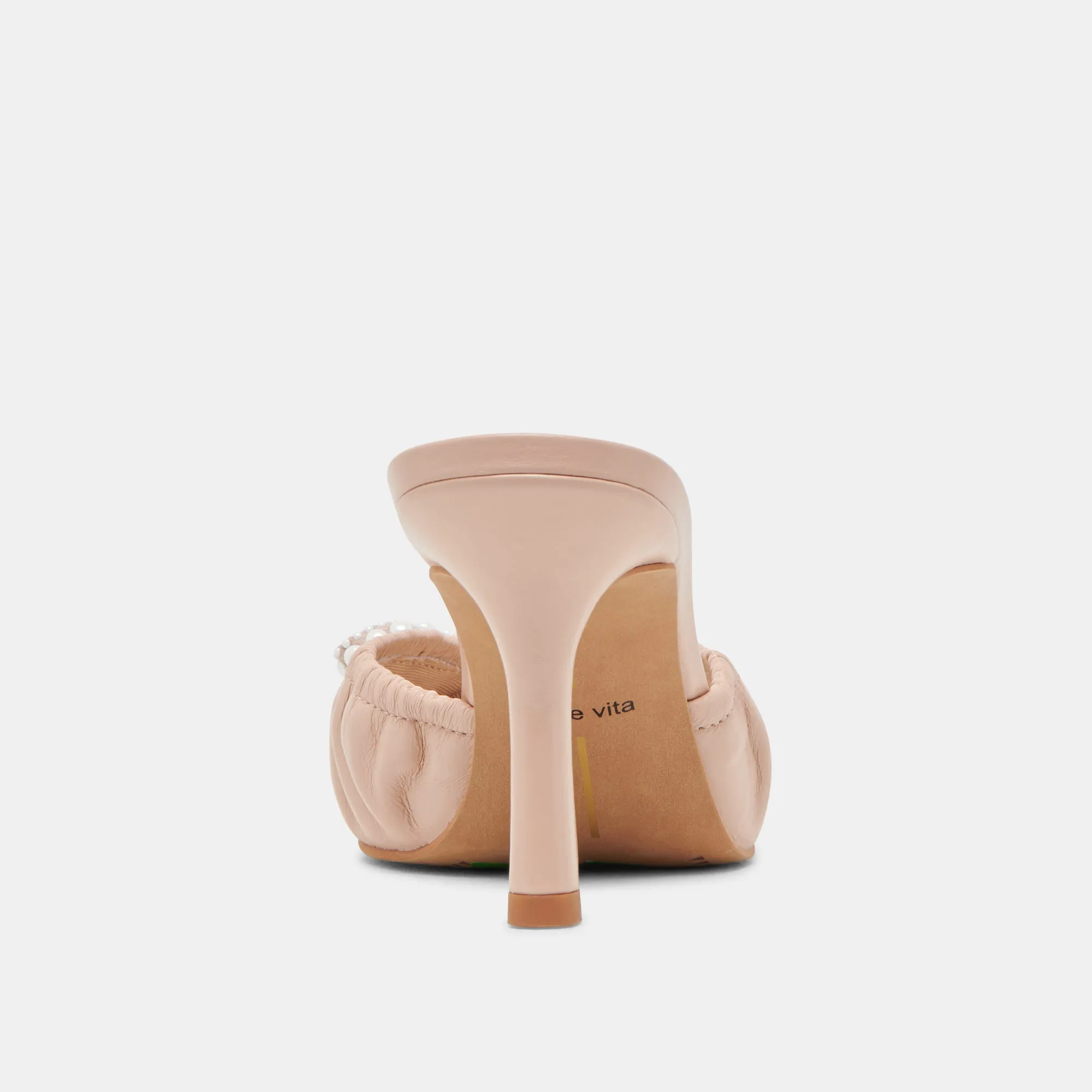 KAIRI PEARL HEELS BLUSH CRINKLE PATENT