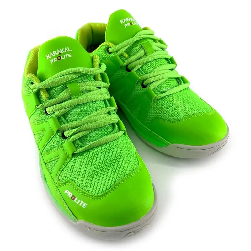 Karakal SuperPro Indoor Court Shoes Lightweight Breathable Upper Sport Green Trainers