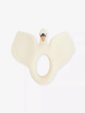 Konges Sløjd: Natural Rubber Teether Swan - Off White