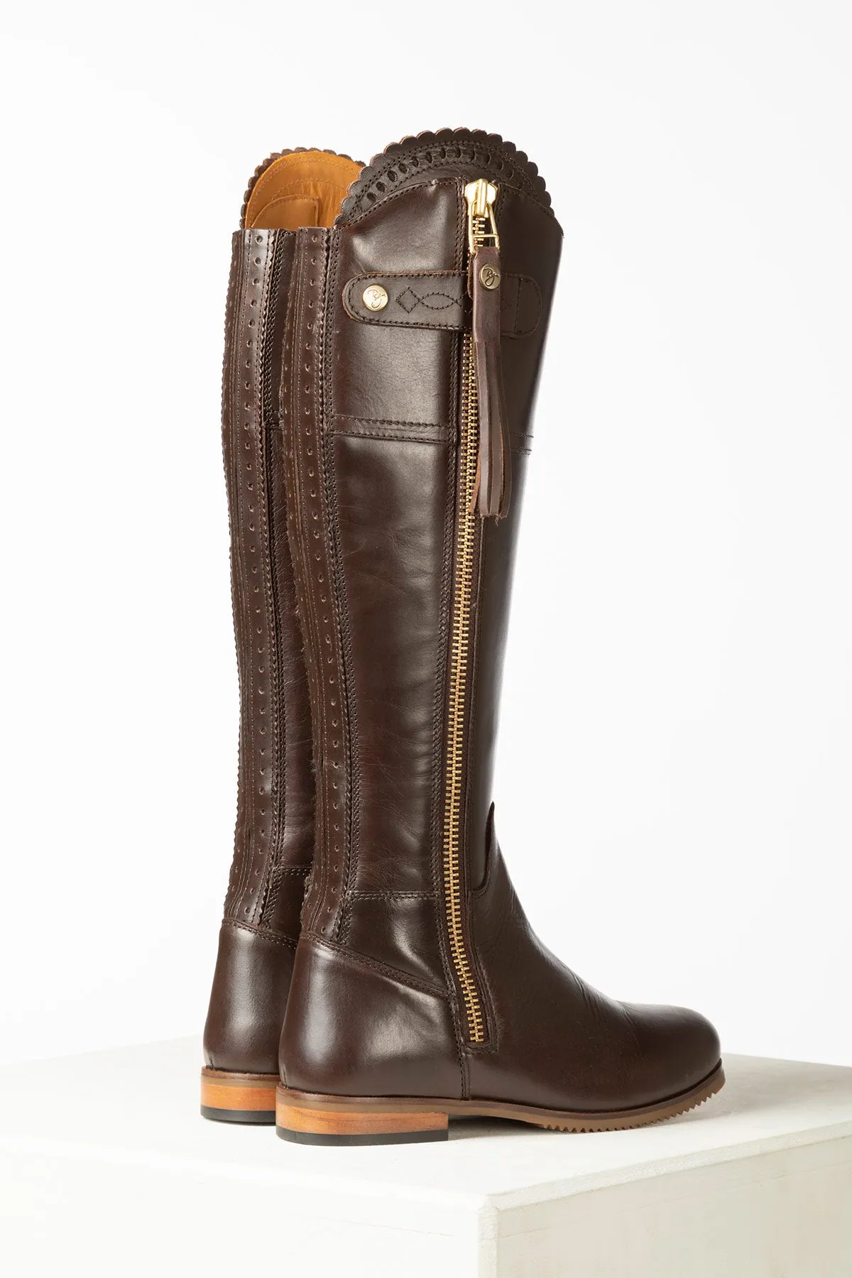 Ladies Tall Leather Country Boots - Helmsley