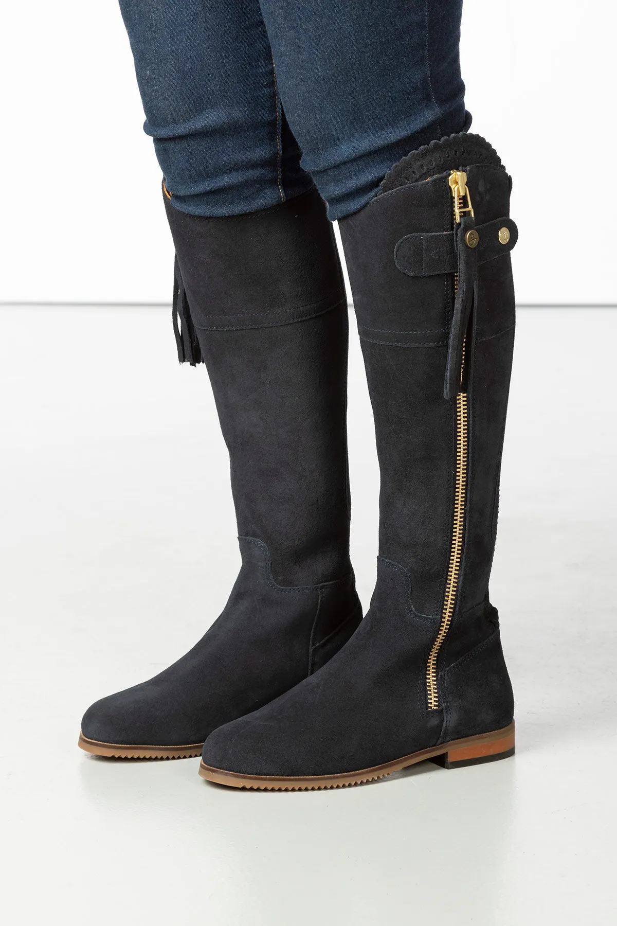 Ladies Tall Suede Country Boots - Helmsley