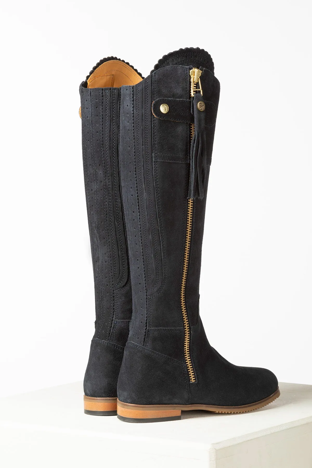 Ladies Tall Suede Country Boots - Helmsley