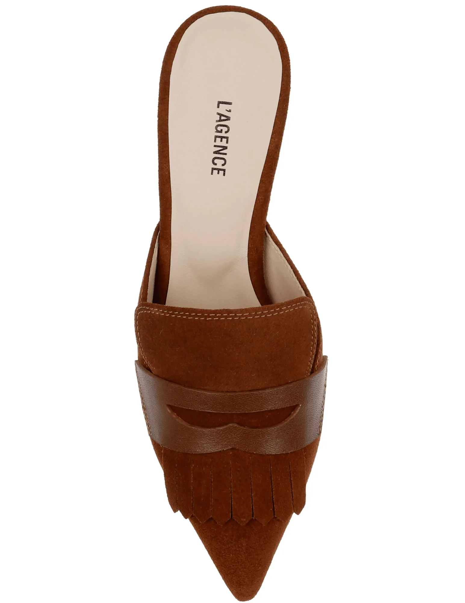 L'Agence Bijou Kiltie Loafer Mule Pump