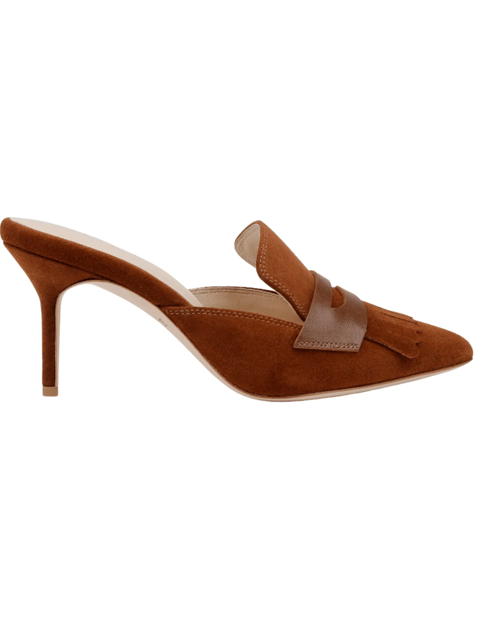 L'Agence Bijou Kiltie Loafer Mule Pump