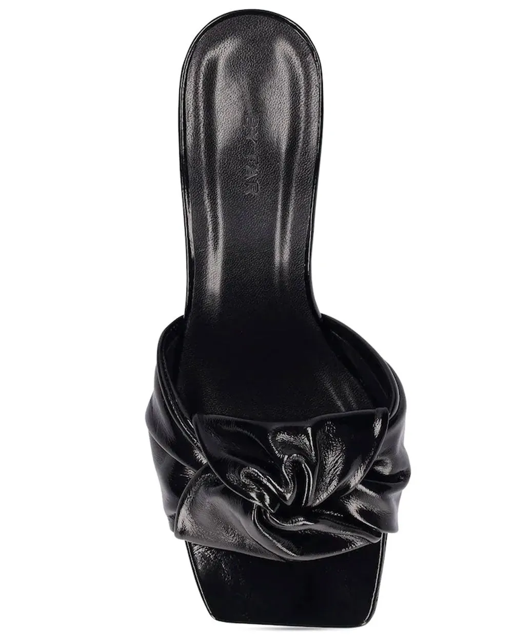 Lana Gloss Leather Mule in Black