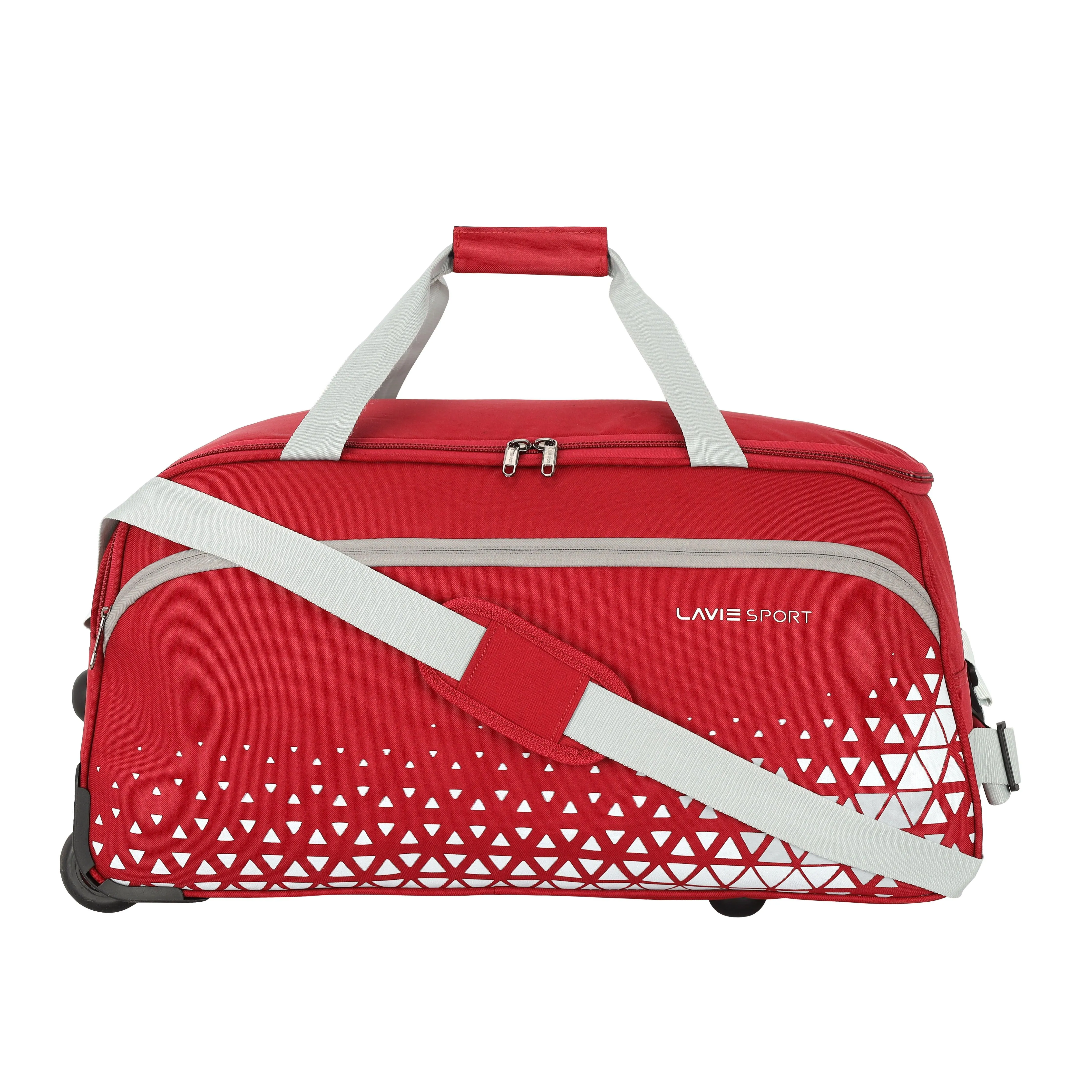 Lavie Sport Roar M Large Size 62 cms Wheel Duffle Bag | 2 Wheel Duffle Bag Red