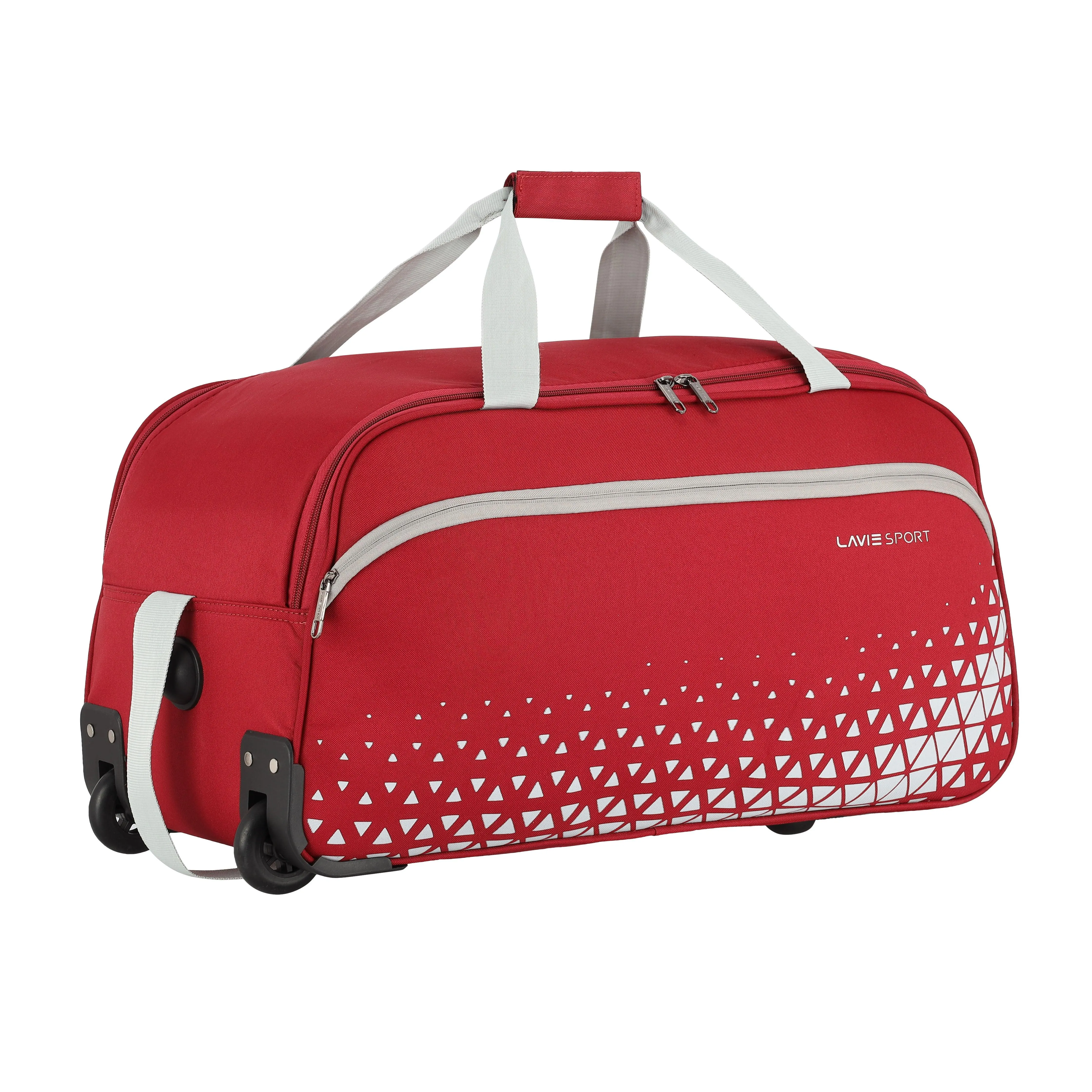 Lavie Sport Roar M Large Size 62 cms Wheel Duffle Bag | 2 Wheel Duffle Bag Red