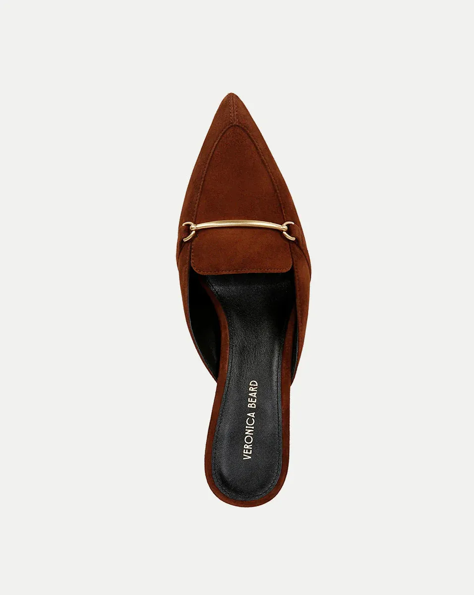 Leslie Suede Mule - Cedar