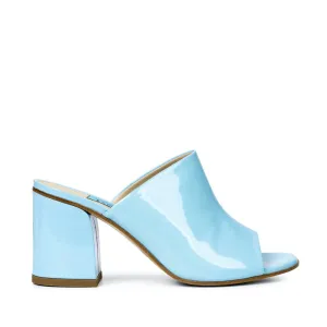 Light Blue Patent Mule