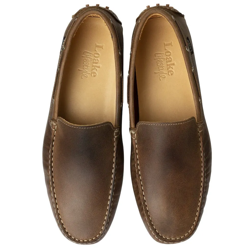 Loake Donington Driving Shoe - Brown Oiled Nubuck