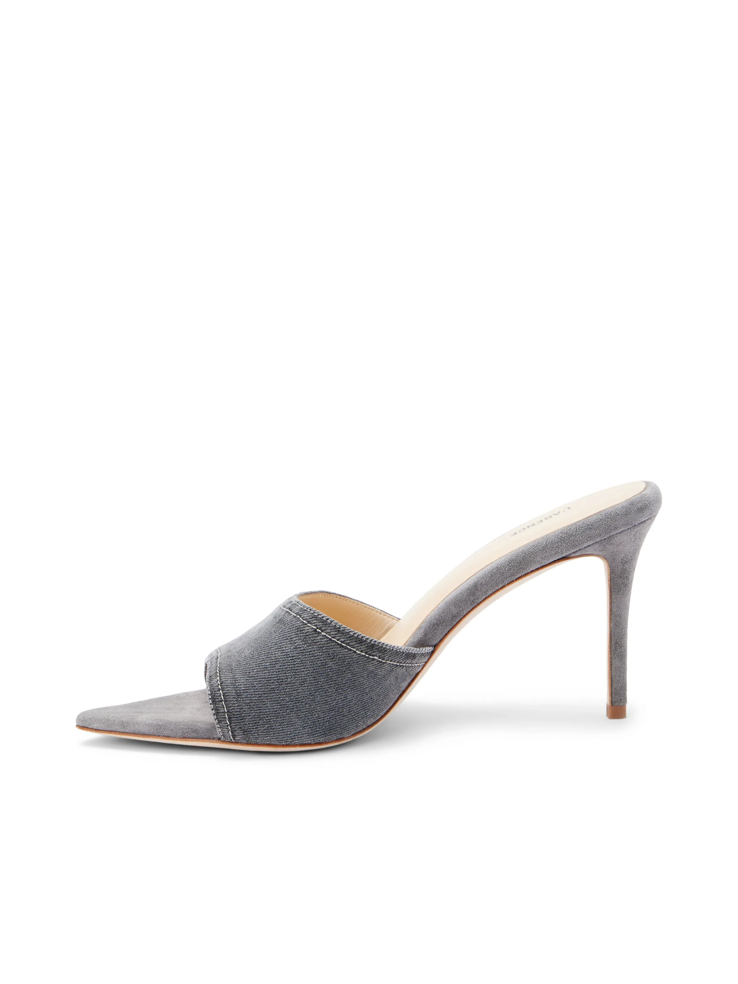 Lolita Denim Open-Toe Mule