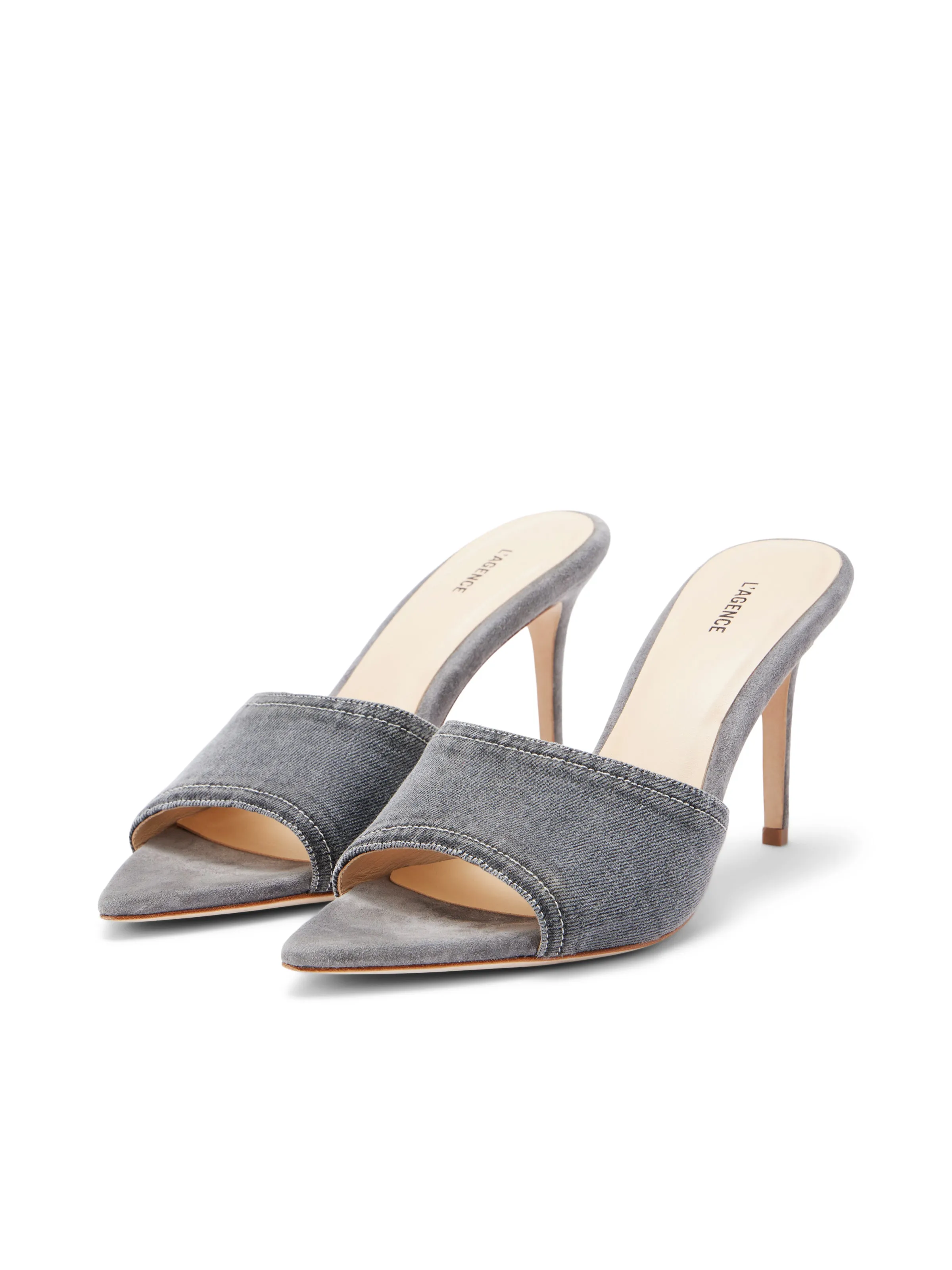 Lolita Denim Open-Toe Mule