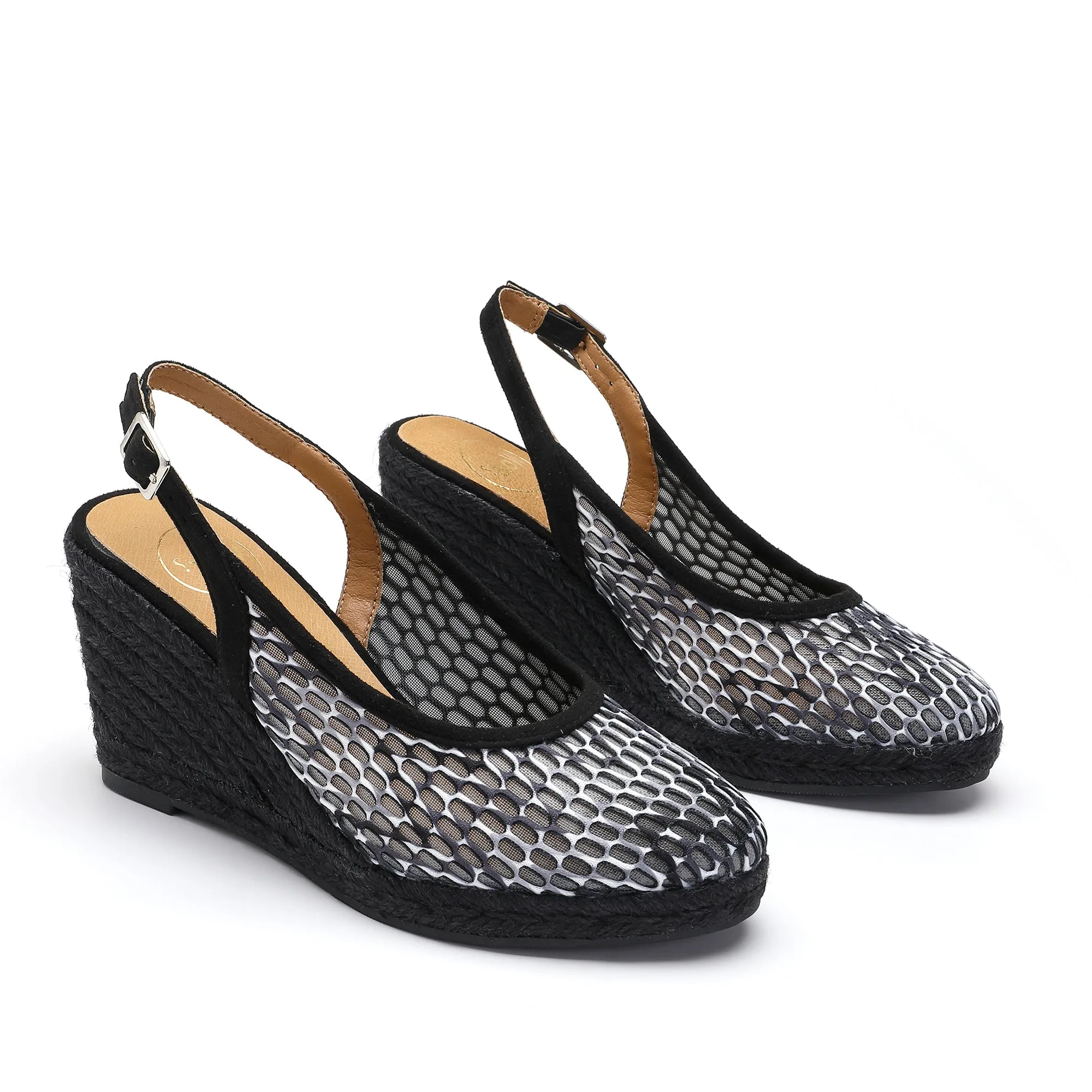 Marilyn Black Grey Espadrilles