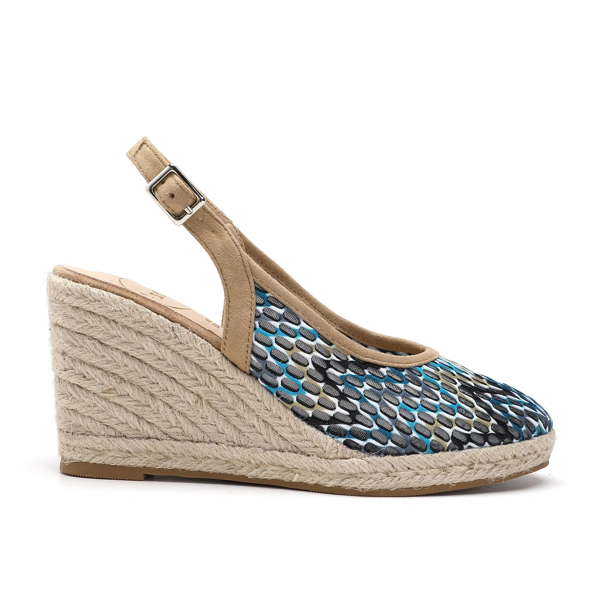 Marilyn Blue Beige Espadrilles