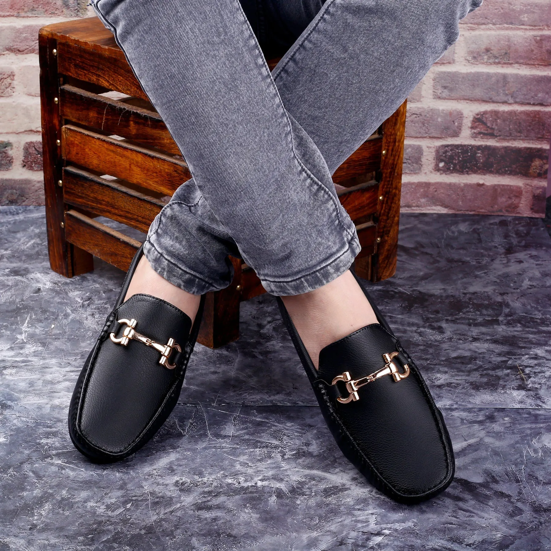 Men's Faux Leather Casual Loafer Shoes