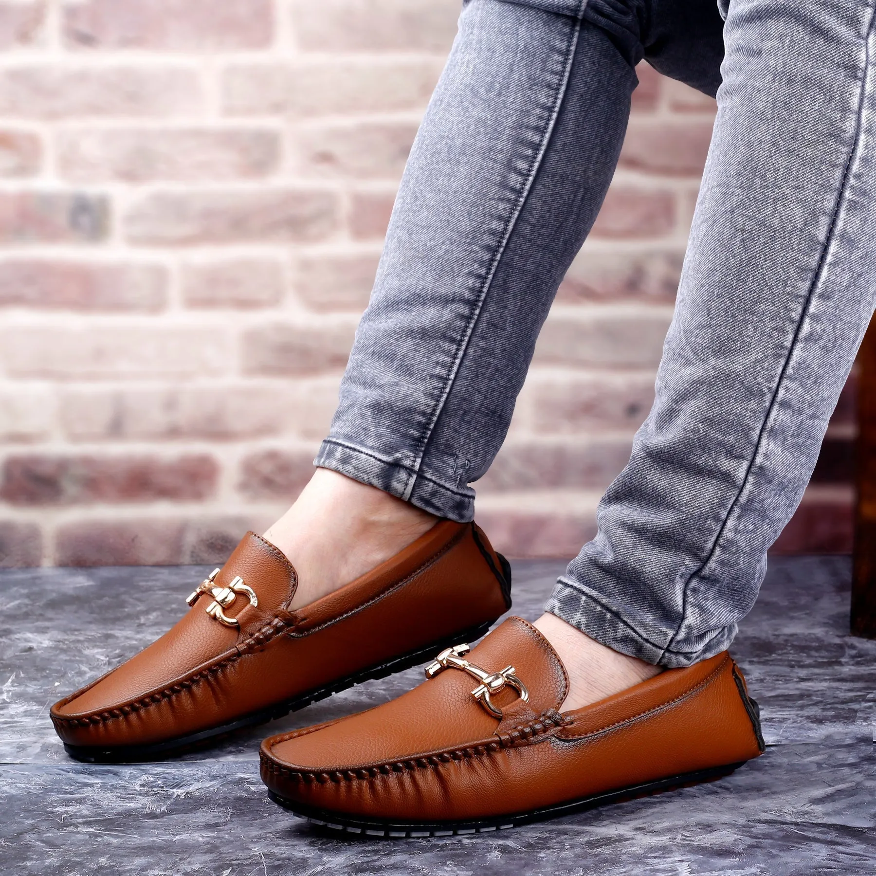 Men's Faux Leather Casual Loafer Shoes