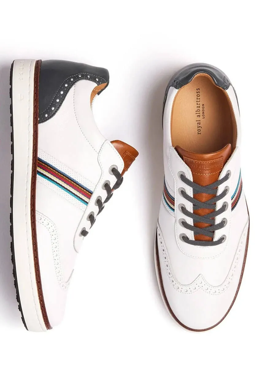 Men's Royal Albartross Golf Shoes | The Kingsman White/Carbon