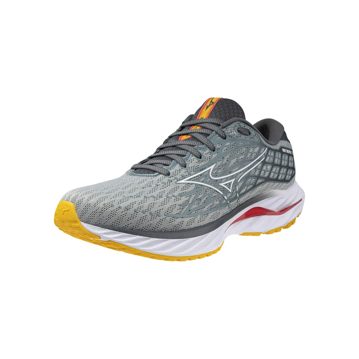 Mizuno Wave Inspire 20 Gray Yellow SS24 Running Shoes