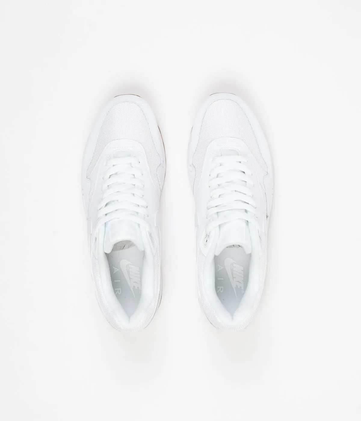 Nike Air Max 1 Shoes - White / White - White - Gum Med Brown