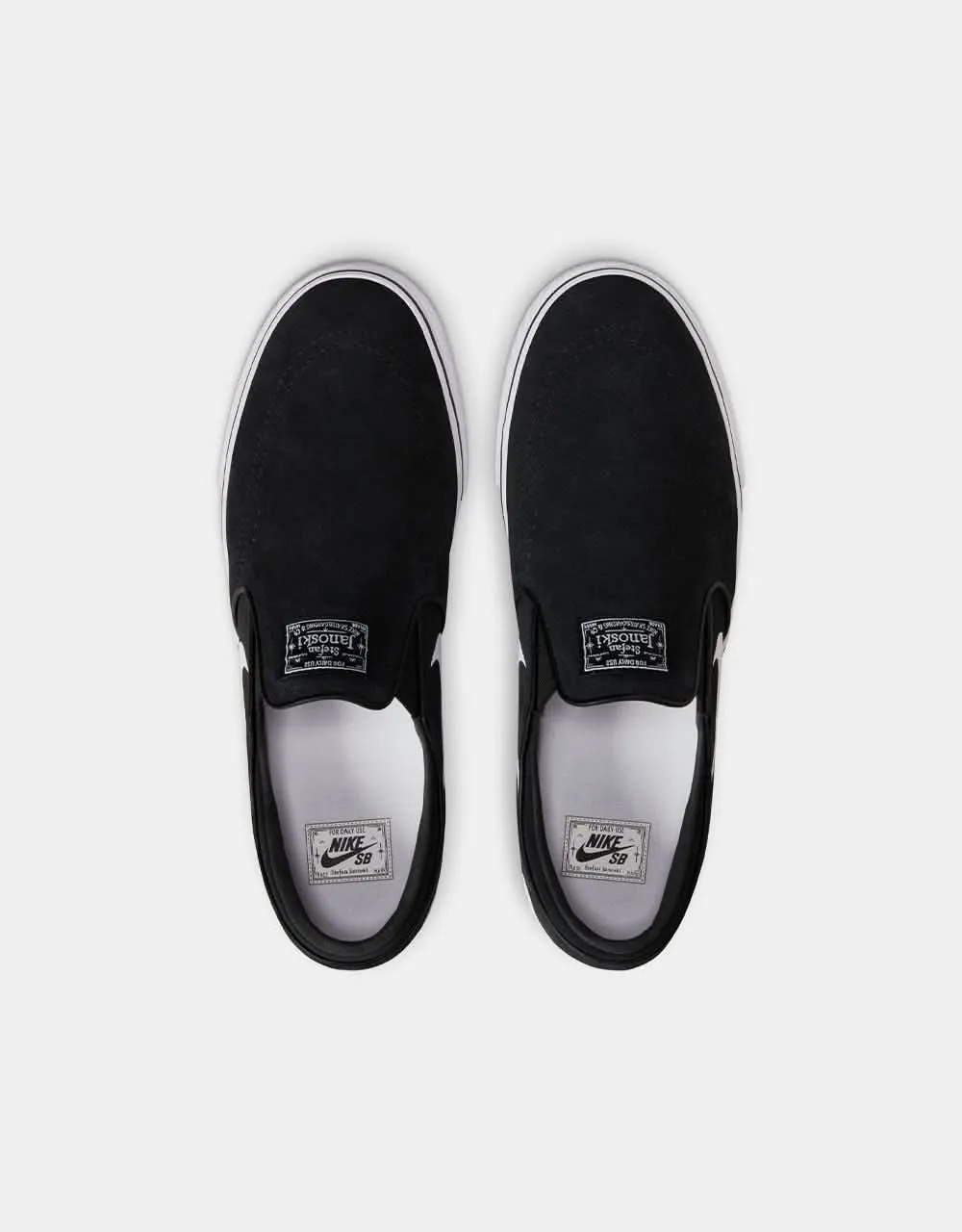 Nike SB Janoski  Slip Skate Shoes - Black/White-Black-Black-White