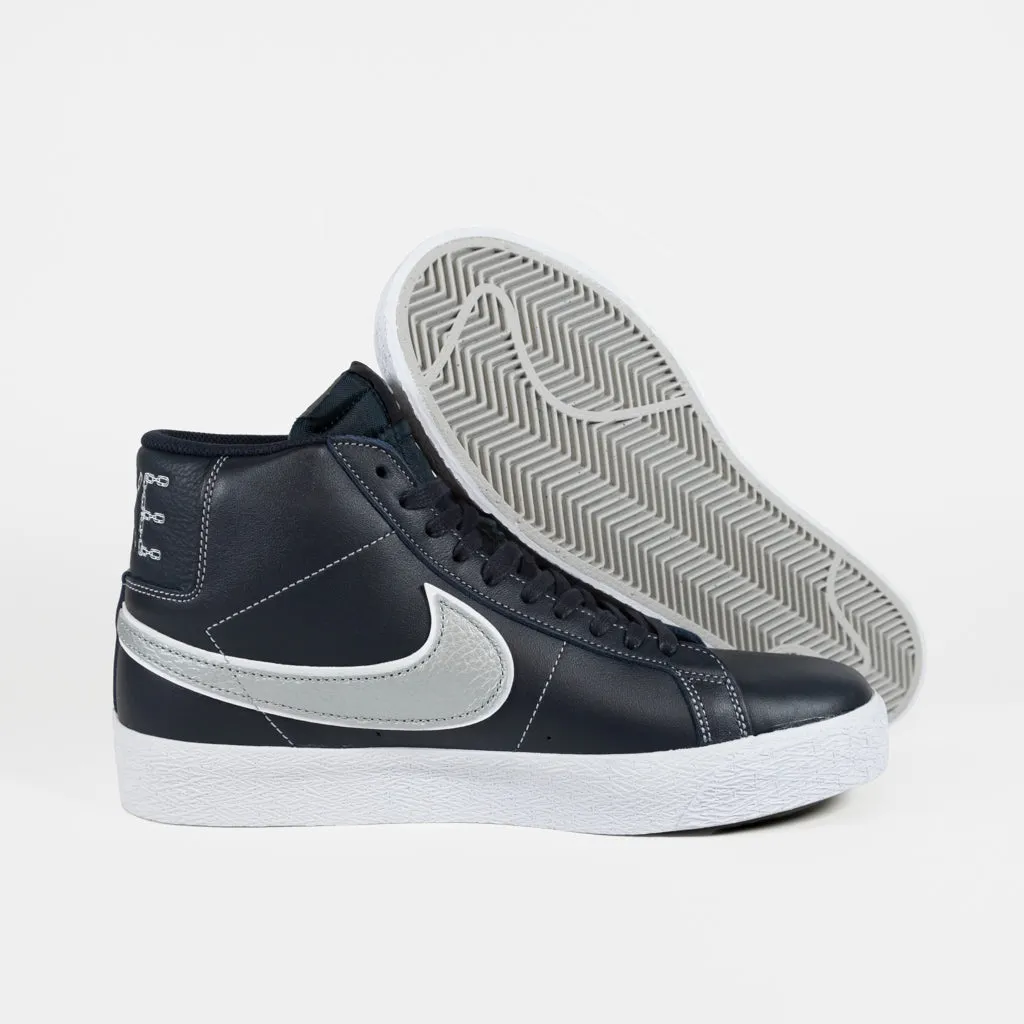 Nike SB - Mason Silva Blazer Mid Shoes - Blackened Blue / Wolf Grey