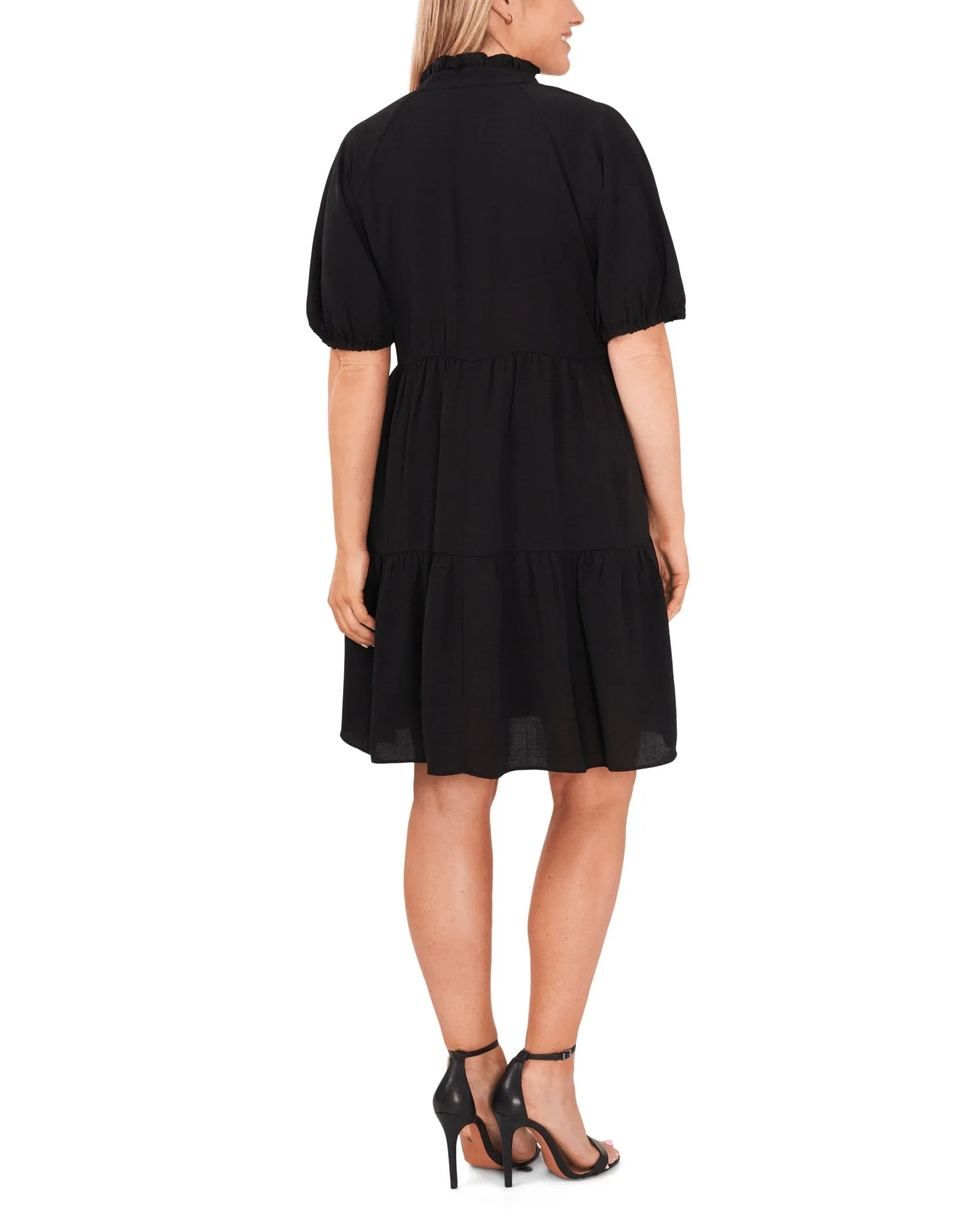 Odette Tiered Dress | RICH BLACK