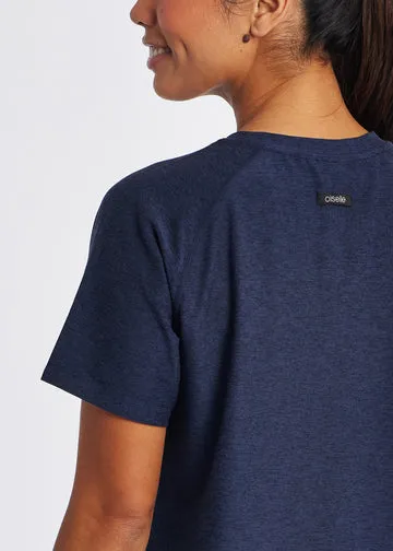 Oiselle | Lux Boxy Short Sleeve | Women's | Ink Blue