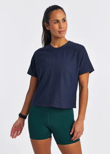 Oiselle | Lux Boxy Short Sleeve | Women's | Ink Blue