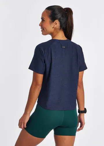 Oiselle | Lux Boxy Short Sleeve | Women's | Ink Blue