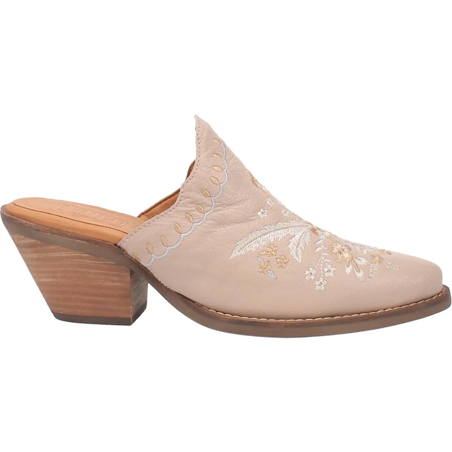 Online Exclusive | Dingo | Wildflower Leather Floral Stitch Mule Bootie in Sand Tan **PREORDER