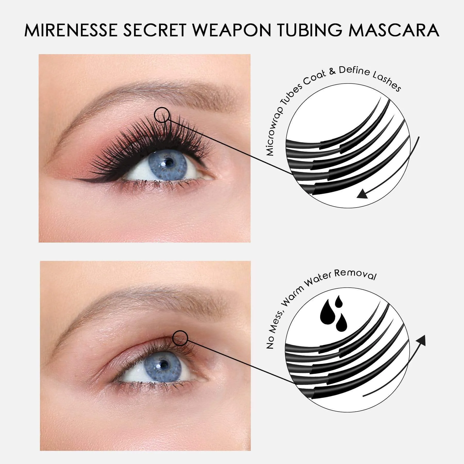 Original Secret Weapon 24hr Mascara Tubing  Black Full Size-Winner 13 Best Mascara Awards _ Over 5 Million sold!