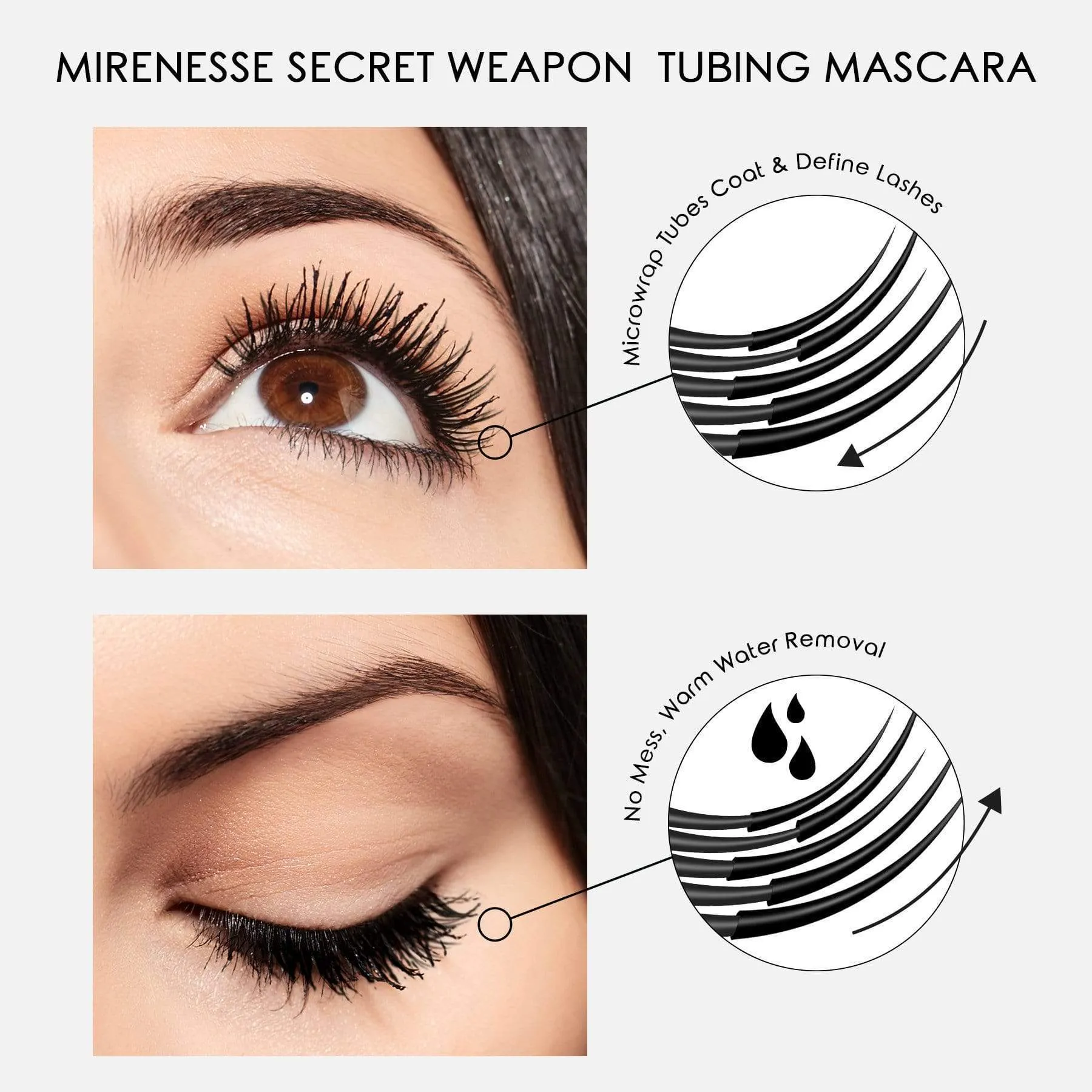 Original Secret Weapon 24hr Mascara Tubing  Black Full Size-Winner 13 Best Mascara Awards _ Over 5 Million sold!